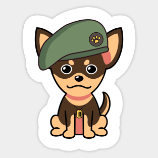 Green Beret small dog Sticker